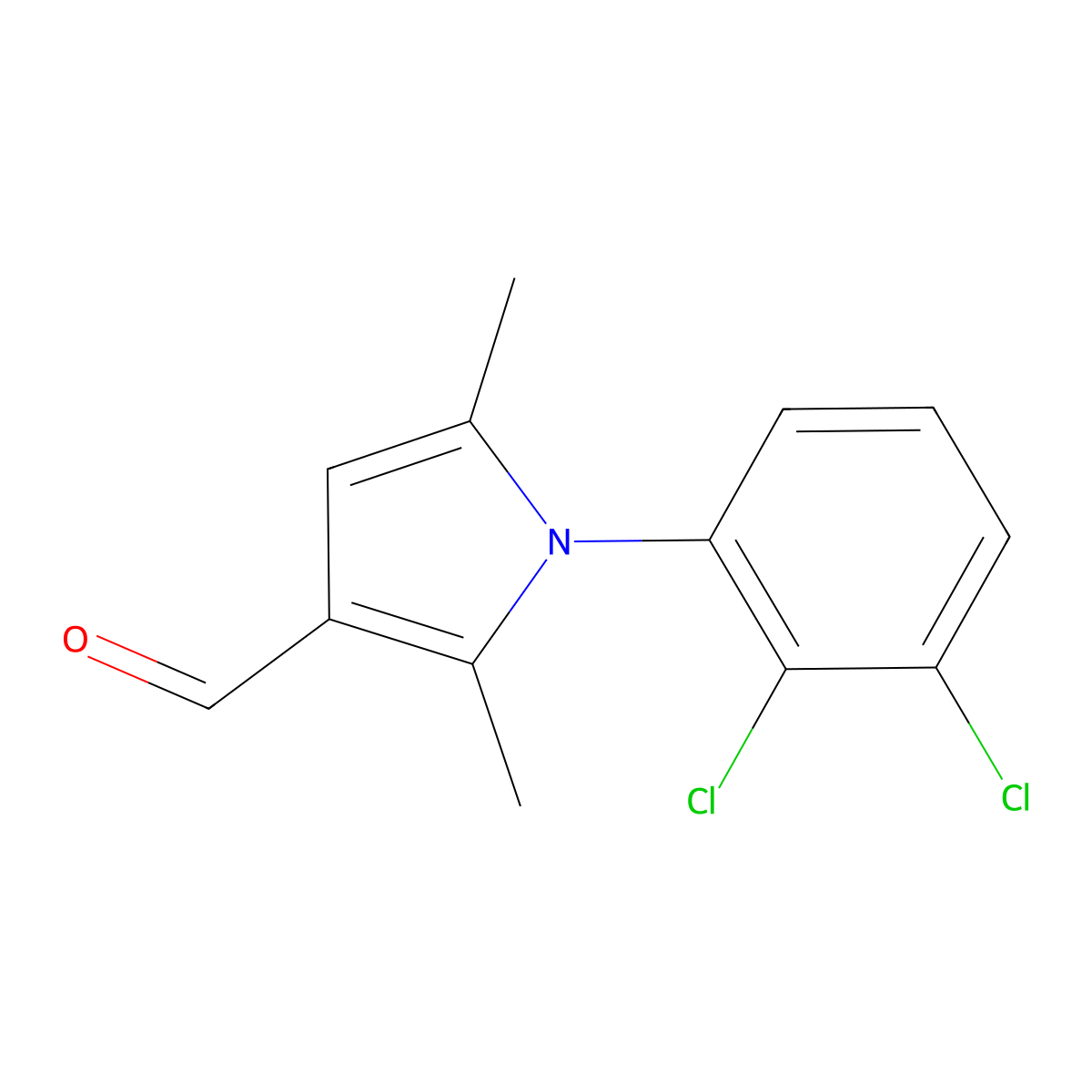 1-(2,3-dichlorophenyl)-2,5-dimethyl-1H-pyrrole-3-carbaldehyde molecular structure, CAS 428822-93-9