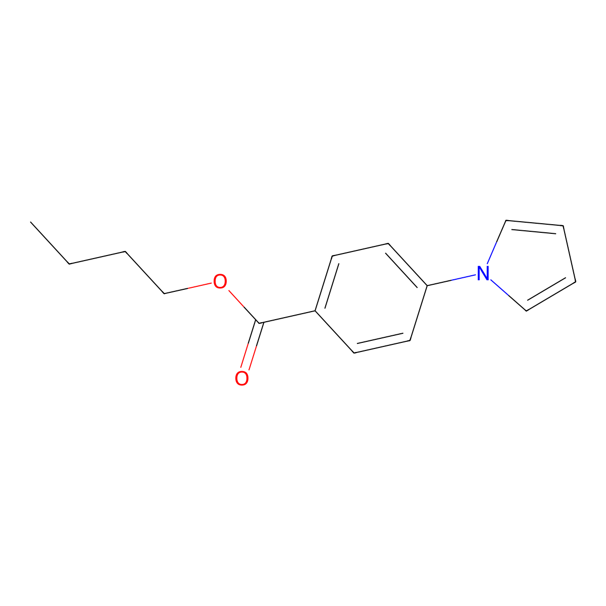butyl 4-(1H-pyrrol-1-yl)benzoate molecular structure, CAS 428822-97-3