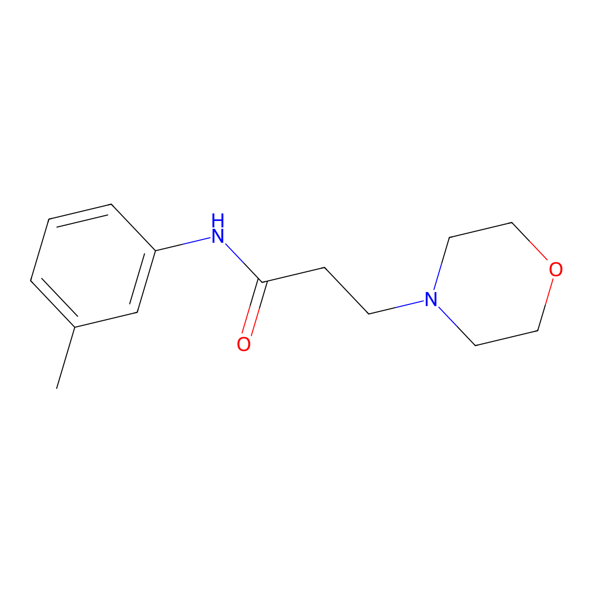 N-(3-methylphenyl)-3-morpholin-4-ylpropanamide molecular structure, CAS 428823-13-6