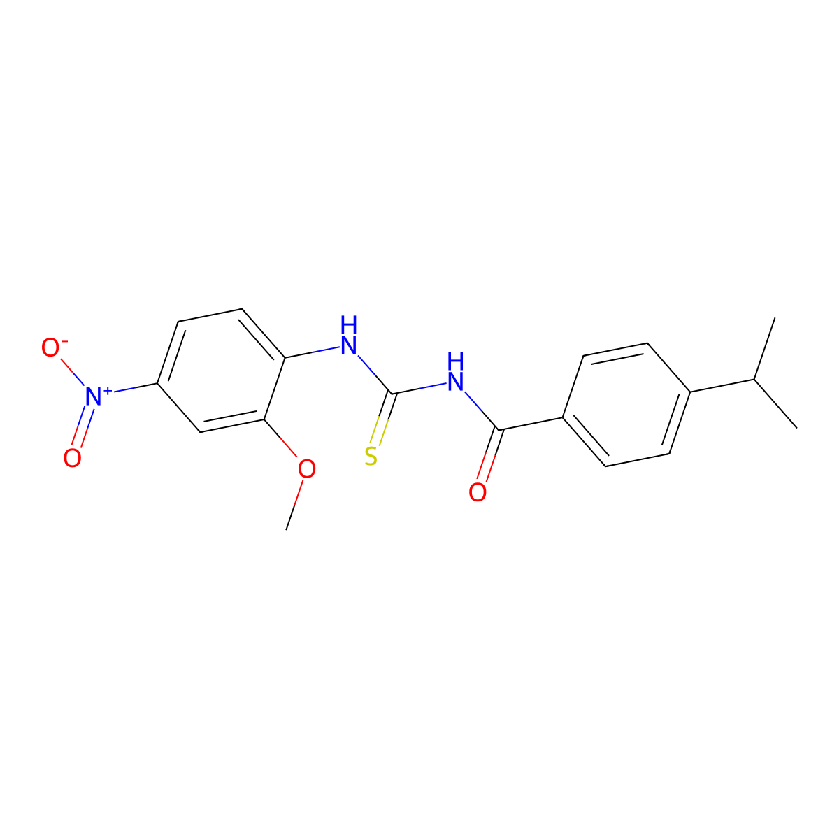 N-[(2-methoxy-4-nitrophenyl)carbamothioyl]-4-propan-2-ylbenzamide molecular structure, CAS 428823-41-0