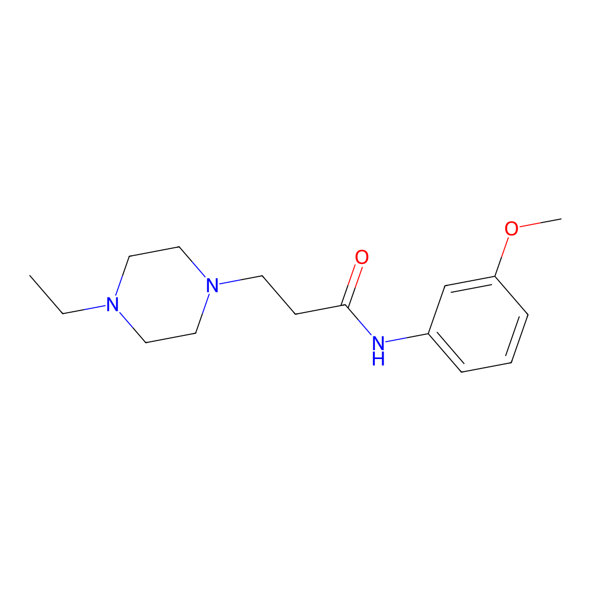 3-(4-ethylpiperazin-1-yl)-N-(3-methoxyphenyl)propanamide molecular structure, CAS 428823-70-5
