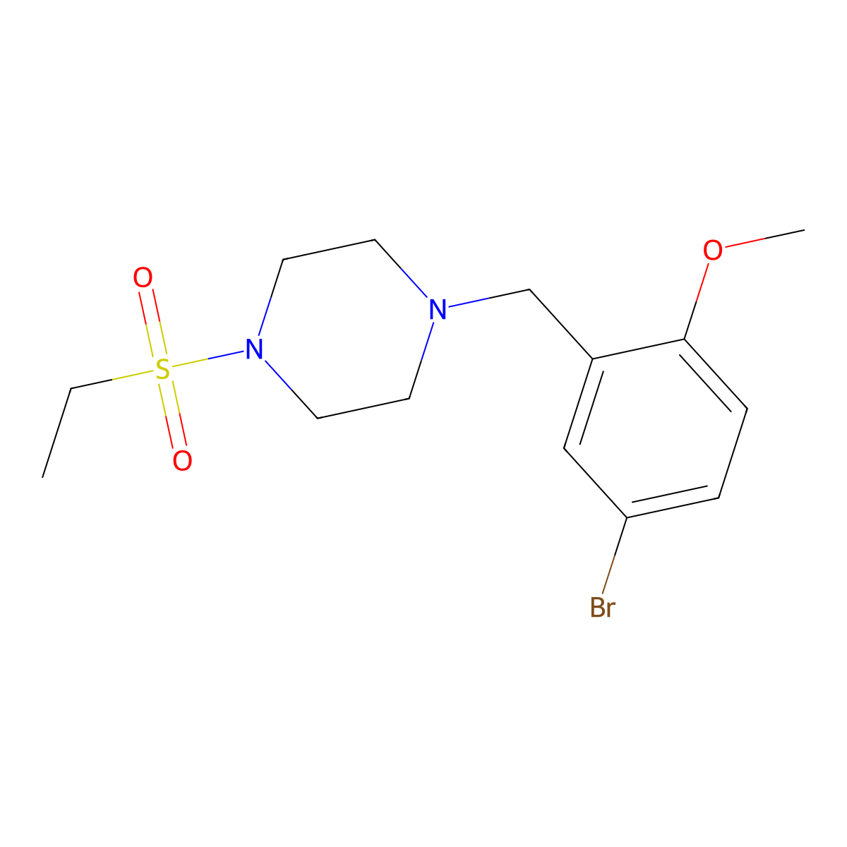 1-(5-Bromo-2-methoxybenzyl)-4-(ethylsulfonyl)piperazine molecular structure, CAS 428823-76-1
