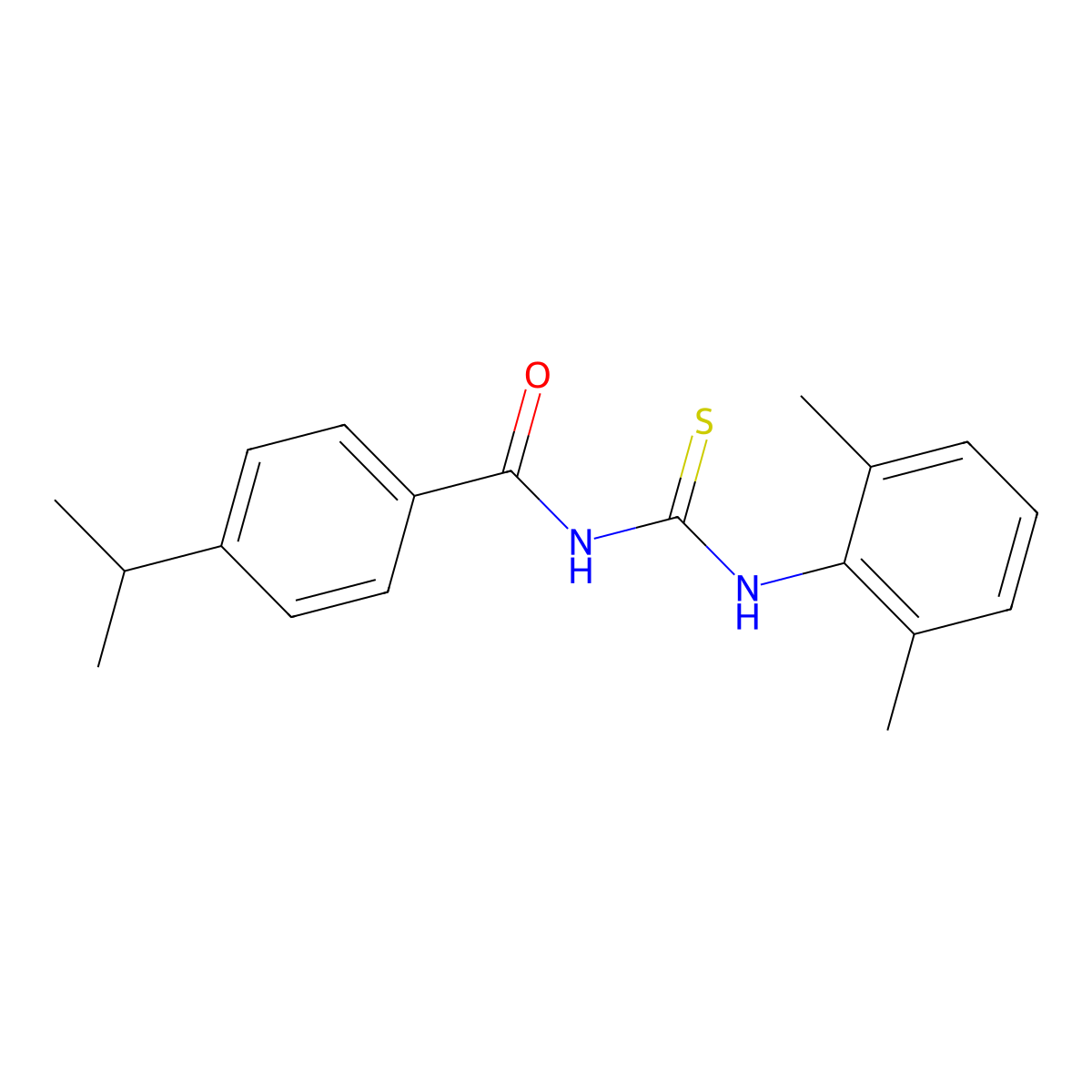 N-[(2,6-dimethylphenyl)carbamothioyl]-4-propan-2-ylbenzamide molecular structure, CAS 428823-83-0
