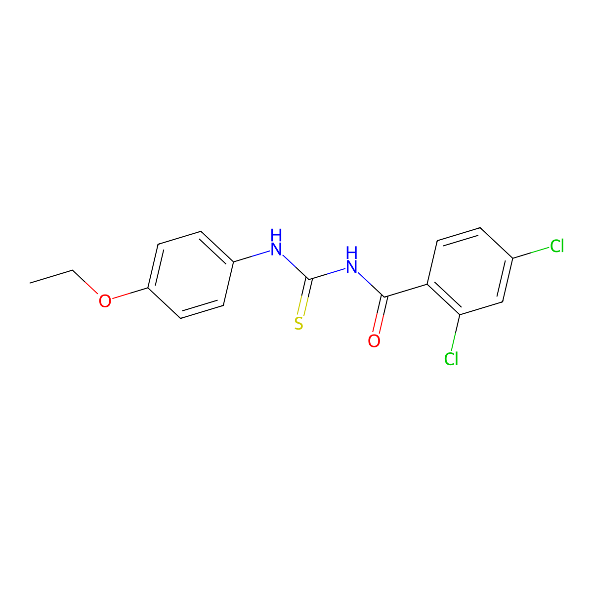 2,4-dichloro-N-[(4-ethoxyphenyl)carbamothioyl]benzamide molecular structure, CAS 428823-84-1