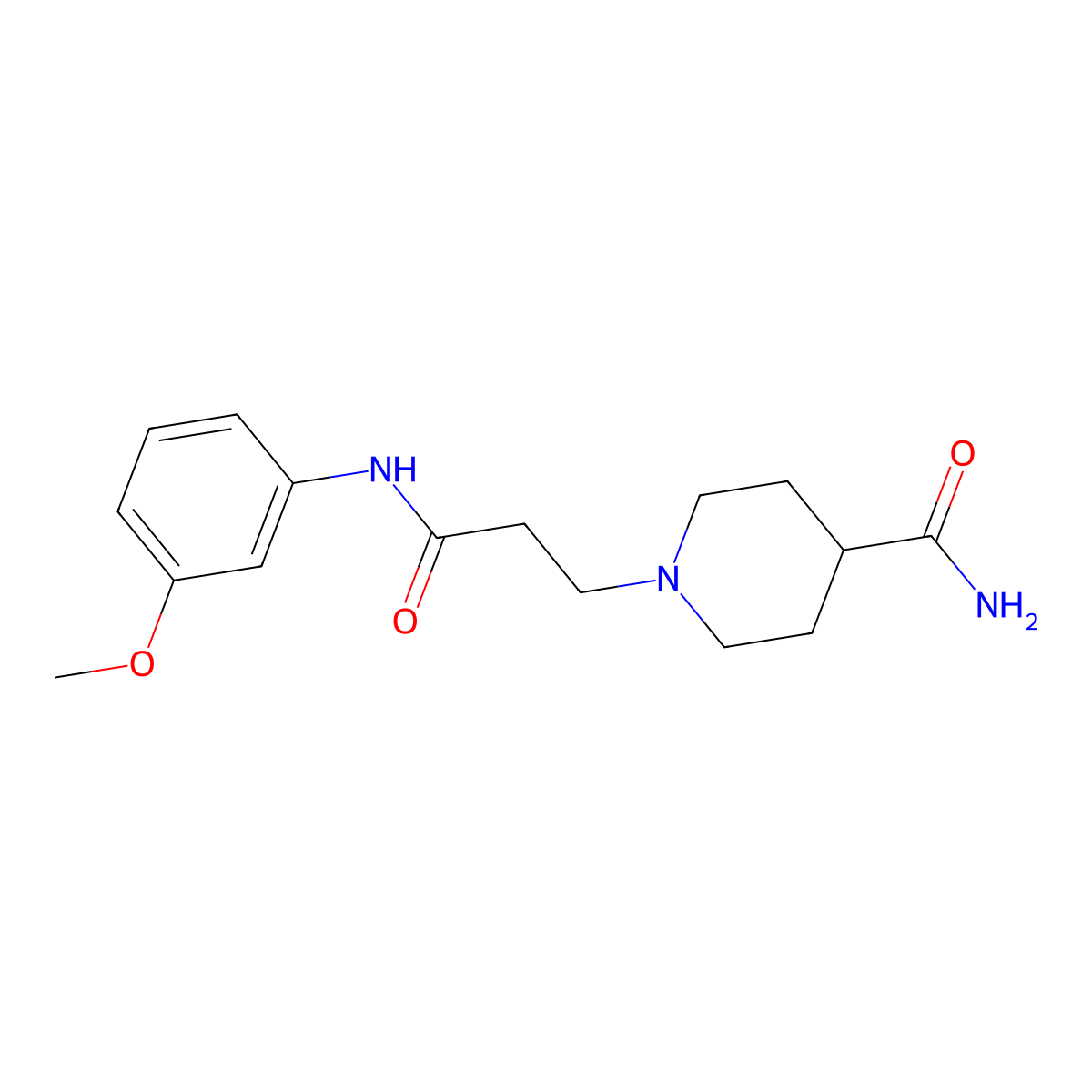 1-[3-(3-Methoxyanilino)-3-oxopropyl]piperidine-4-carboxamide molecular structure, CAS 428824-00-4
