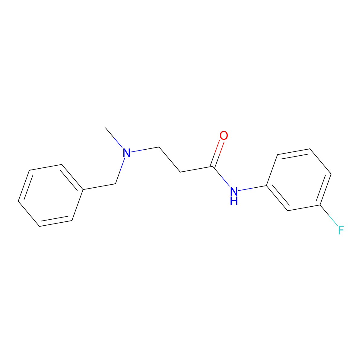 3-[benzyl(methyl)amino]-N-(3-fluorophenyl)propanamide molecular structure, CAS 428824-03-7