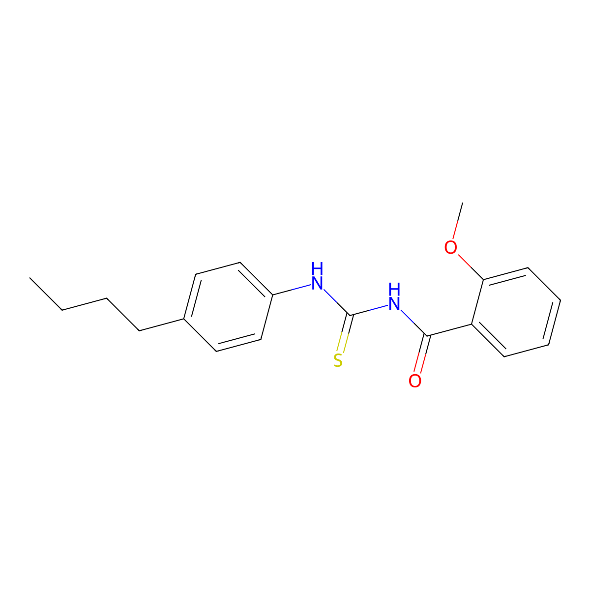 N-[(4-butylphenyl)carbamothioyl]-2-methoxybenzamide molecular structure, CAS 428824-26-4
