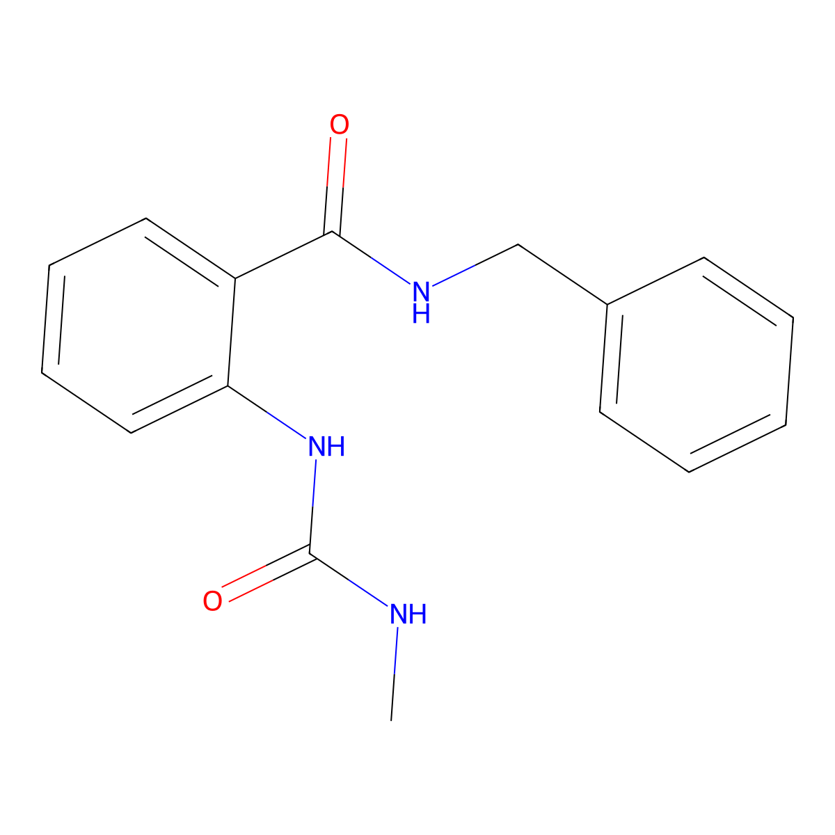 N-benzyl-2-(methylcarbamoylamino)benzamide molecular structure, CAS 428824-32-2