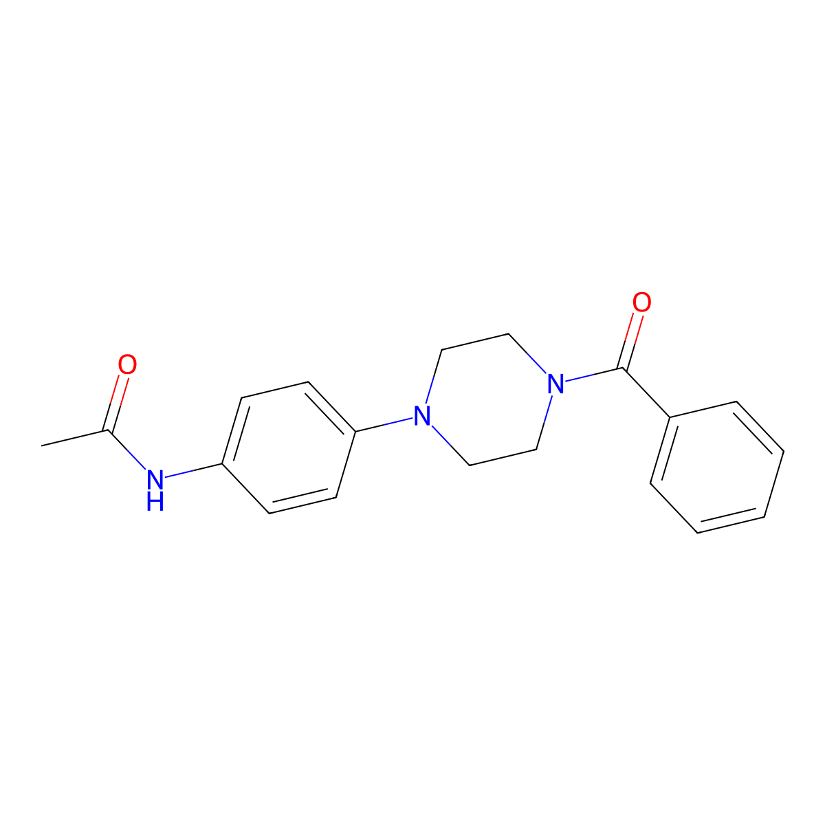 N-[4-(4-benzoylpiperazin-1-yl)phenyl]acetamide molecular structure, CAS 428824-39-9