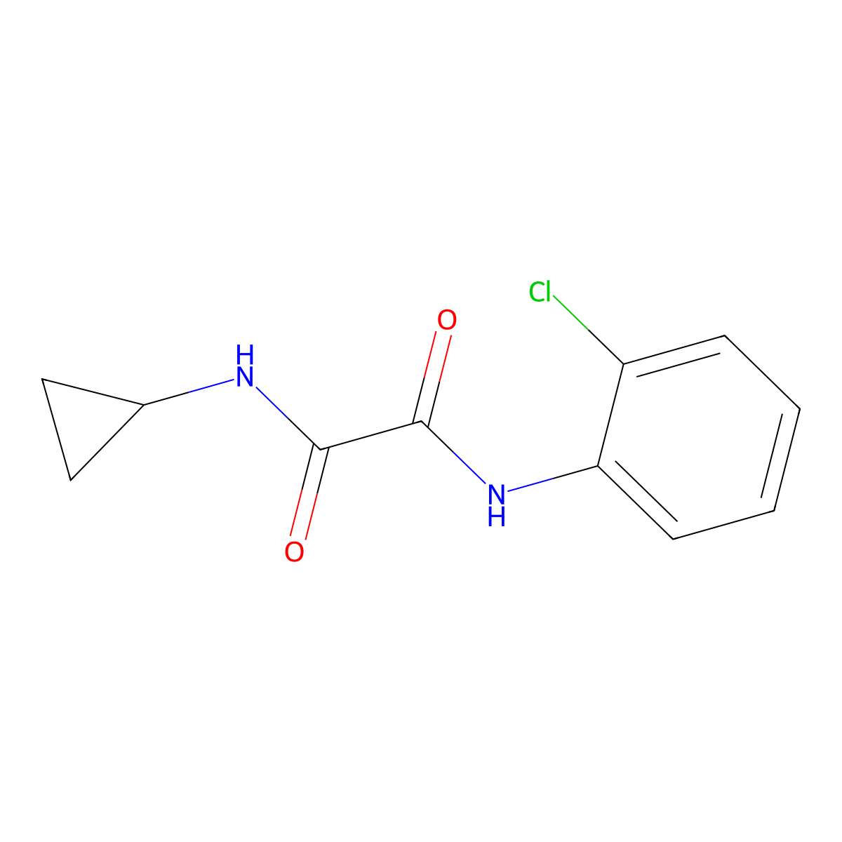 N-(2-chlorophenyl)-N'-cyclopropylethanediamide molecular structure, CAS 428824-69-5