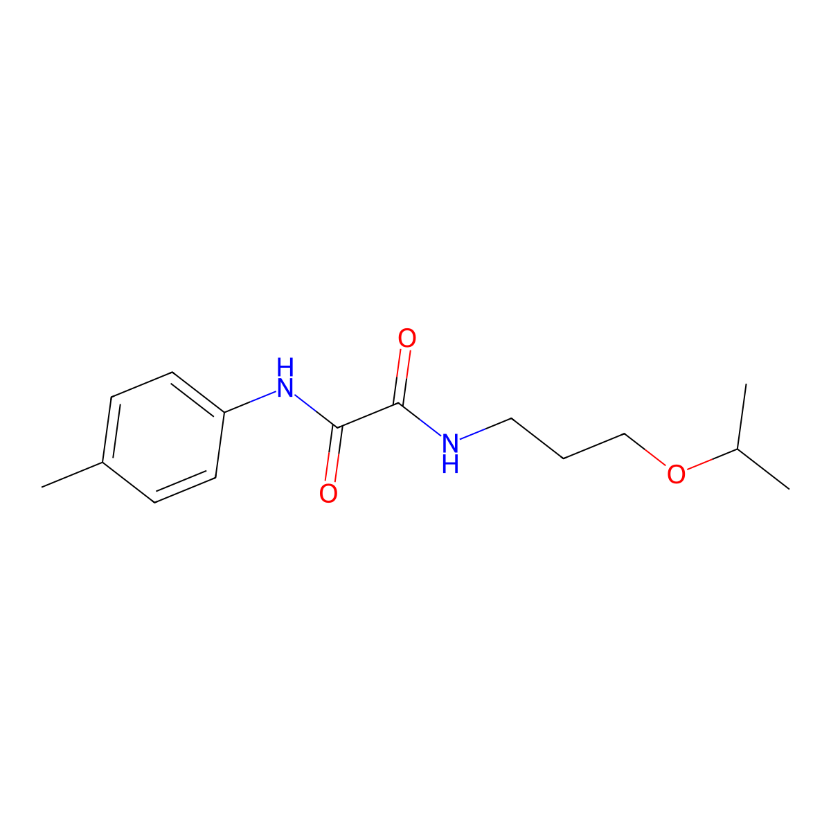 N'-(4-methylphenyl)-N-(3-propan-2-yloxypropyl)oxamide molecular structure, CAS 428825-15-4