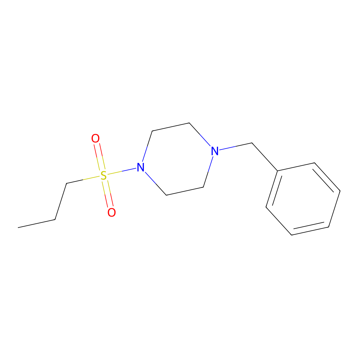 1-Benzyl-4-(propylsulfonyl)piperazine molecular structure, CAS 428826-01-1