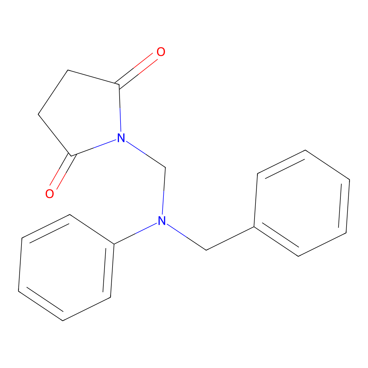 1-[(N-benzylanilino)methyl]pyrrolidine-2,5-dione molecular structure, CAS 428826-02-2