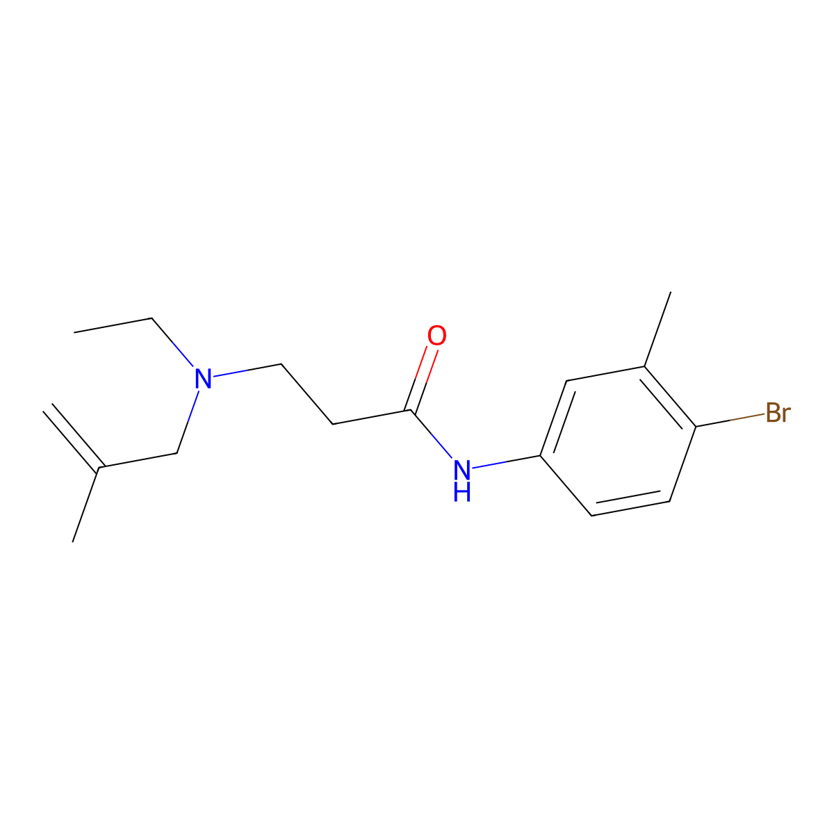 N-(4-bromo-3-methylphenyl)-3-[ethyl(2-methylprop-2-enyl)amino]propanamide molecular structure, CAS 428826-12-4