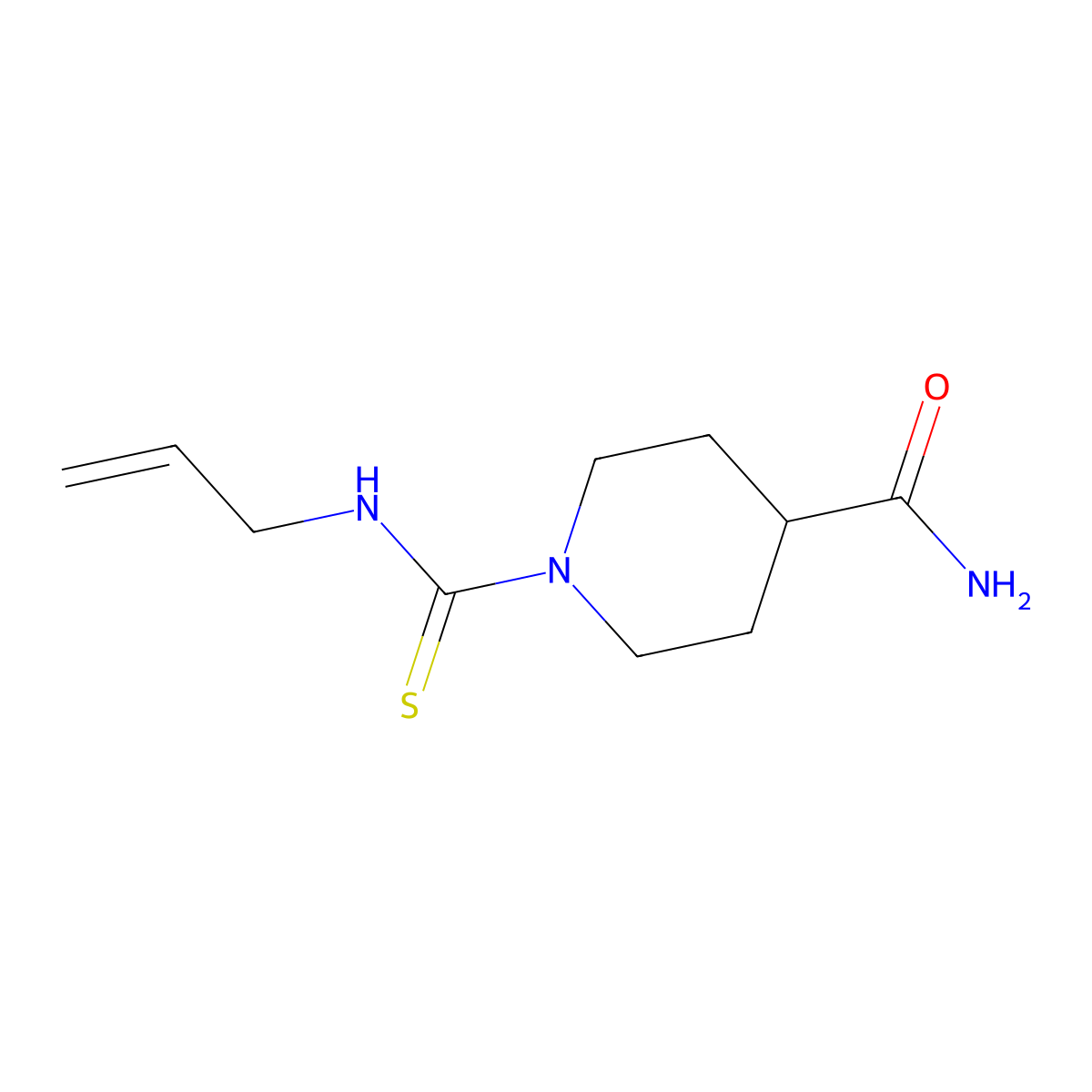 1-(Prop-2-enylcarbamothioyl)piperidine-4-carboxamide molecular structure, CAS 428826-19-1