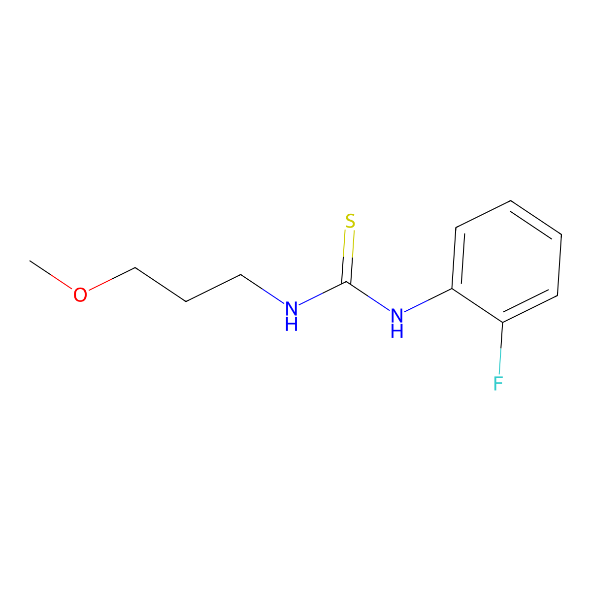 1-(2-Fluorophenyl)-3-(3-methoxypropyl)thiourea molecular structure, CAS 428826-37-3
