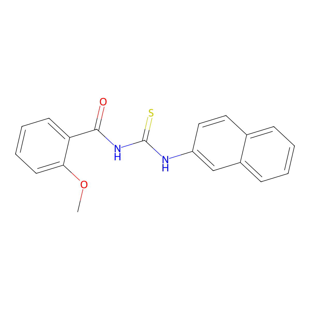 2-methoxy-N-(naphthalen-2-ylcarbamothioyl)benzamide molecular structure, CAS 428826-42-0