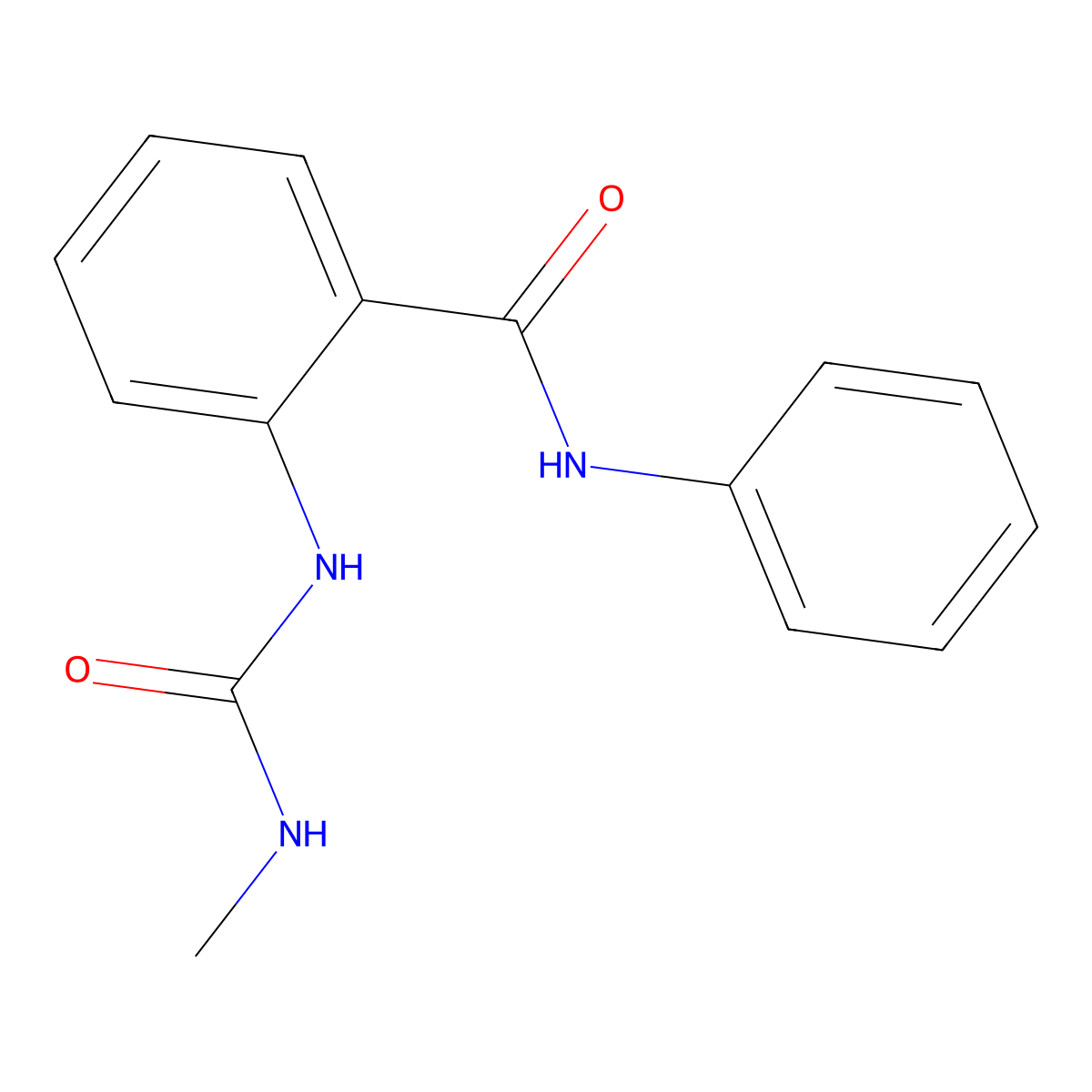 2-(methylcarbamoylamino)-N-phenylbenzamide molecular structure, CAS 428826-43-1