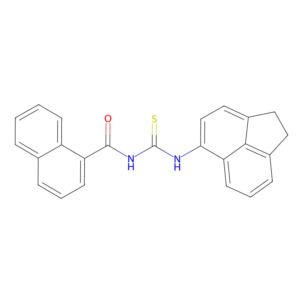 N-(1,2-dihydroacenaphthylen-5-ylcarbamothioyl)naphthalene-1-carboxamide molecular structure, CAS 428826-52-2