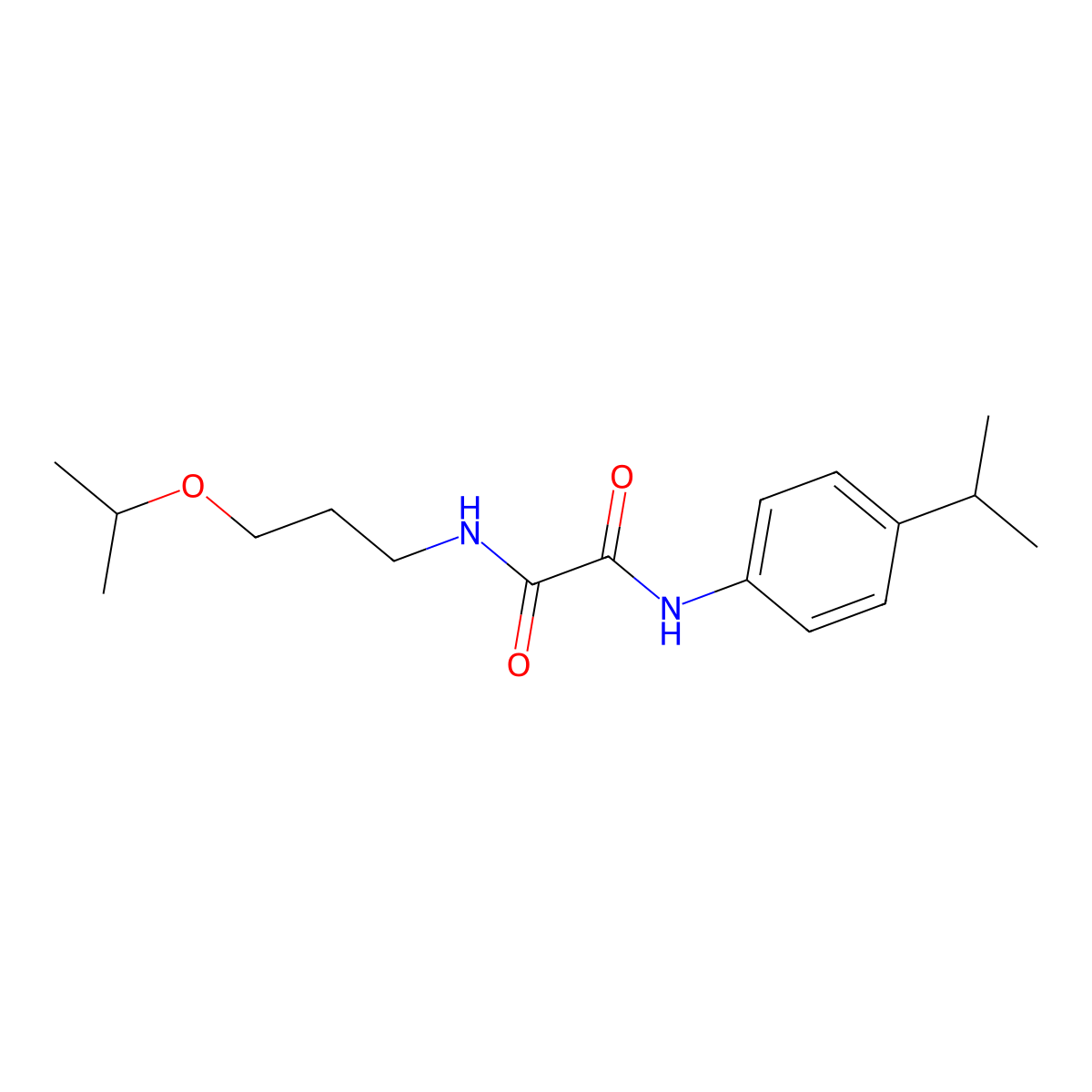 N-[3-(propan-2-yloxy)propyl]-N'-[4-(propan-2-yl)phenyl]ethanediamide molecular structure, CAS 428826-62-4