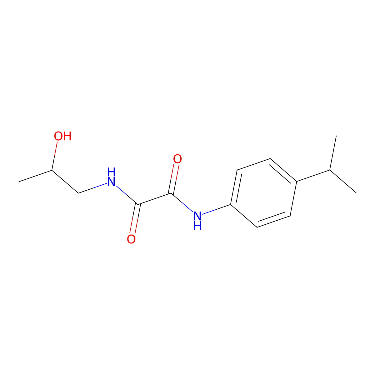 N-(2-hydroxypropyl)-N'-[4-(propan-2-yl)phenyl]ethanediamide molecular structure, CAS 428826-86-2