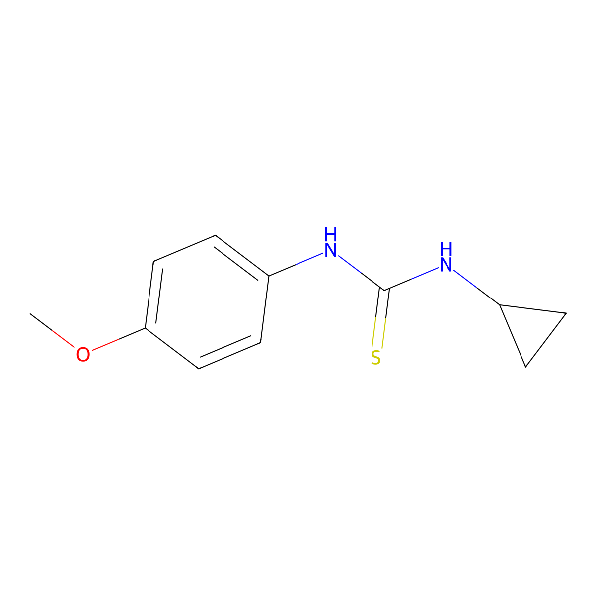 1-Cyclopropyl-3-(4-methoxyphenyl)thiourea molecular structure, CAS 428826-97-5