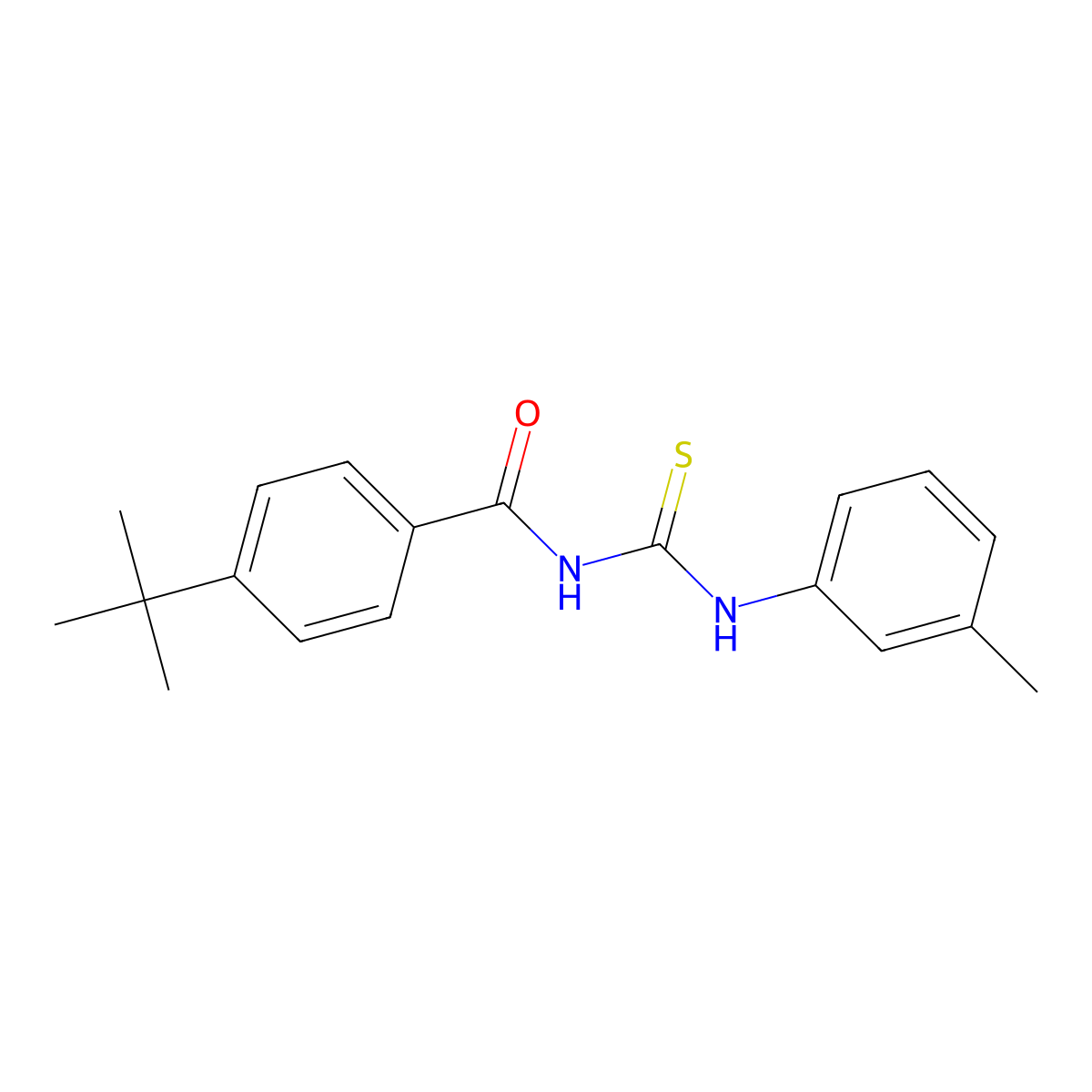 4-tert-butyl-N-[(3-methylphenyl)carbamothioyl]benzamide molecular structure, CAS 428827-05-8