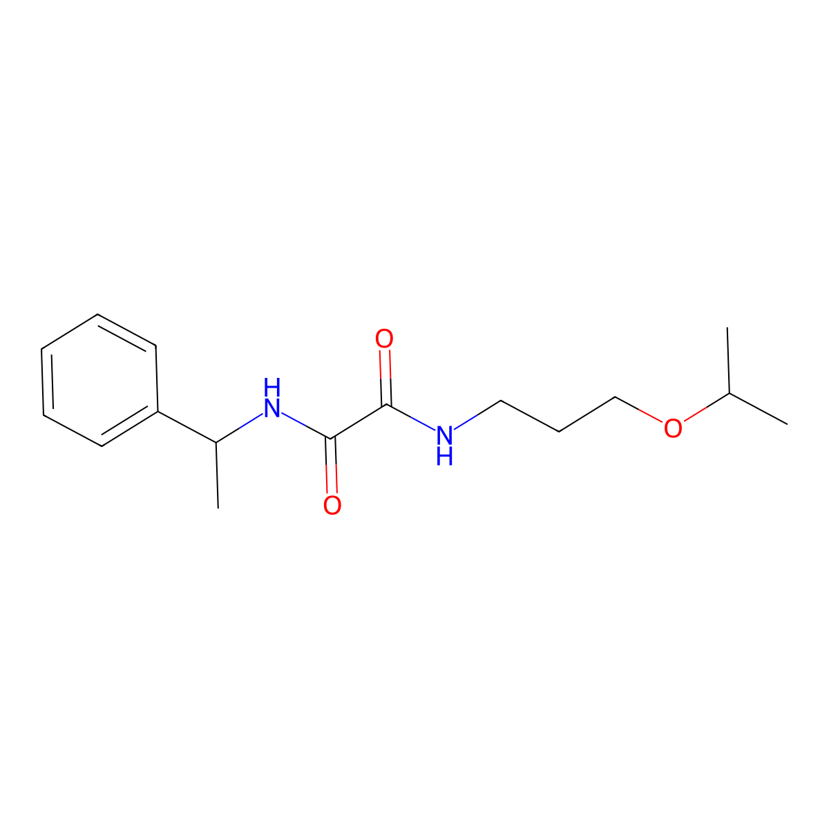 N-(1-phenylethyl)-N'-[3-(propan-2-yloxy)propyl]ethanediamide molecular structure, CAS 428827-46-7