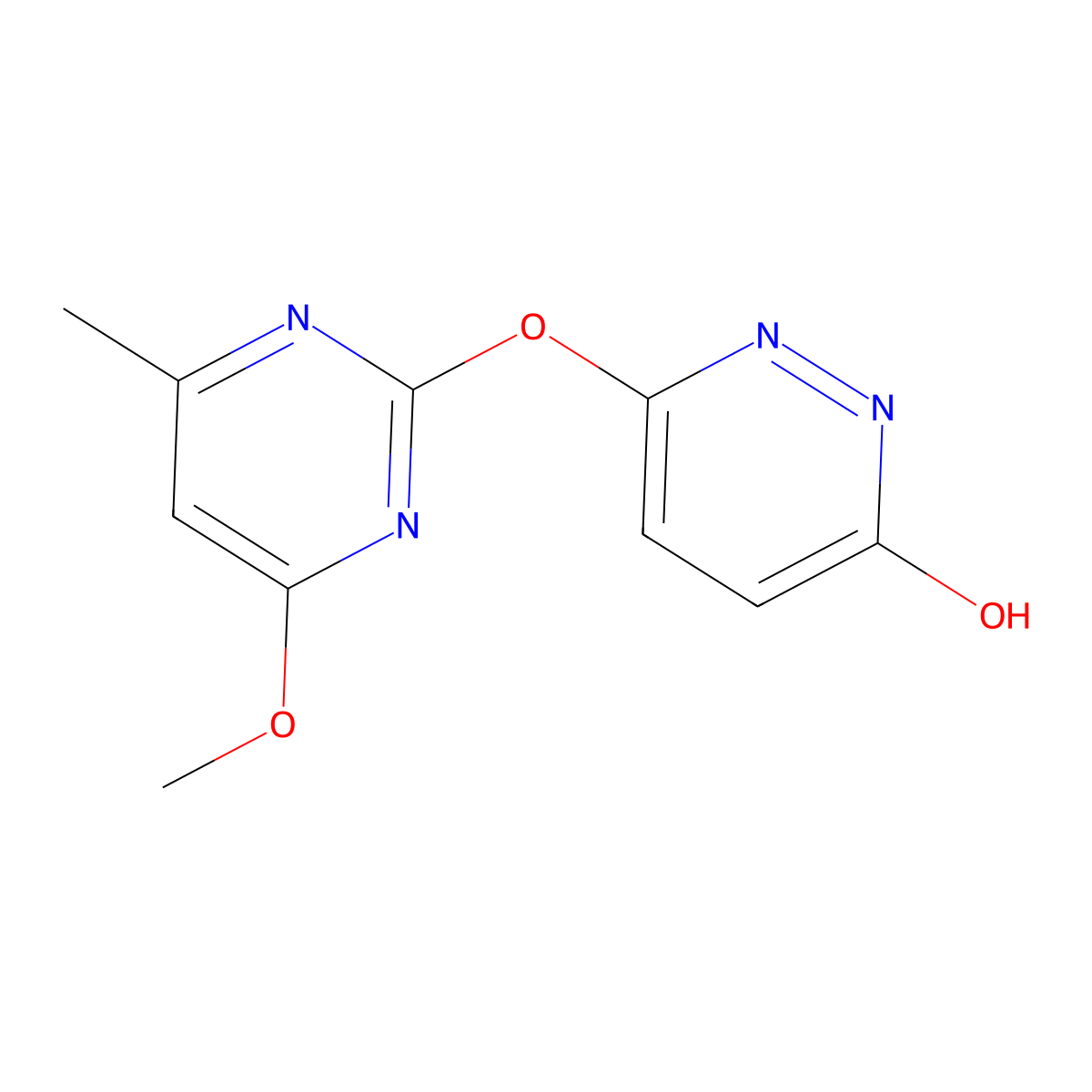 3-(4-methoxy-6-methylpyrimidin-2-yl)oxy-1H-pyridazin-6-one molecular structure, CAS 428827-50-3