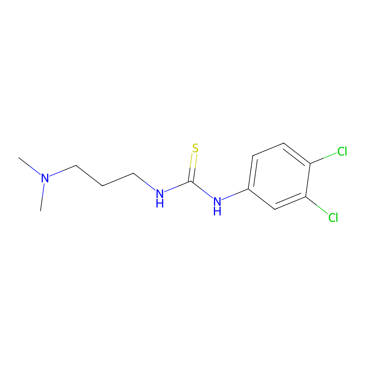 1-(3,4-Dichlorophenyl)-3-[3-(dimethylamino)propyl]thiourea molecular structure, CAS 428827-78-5