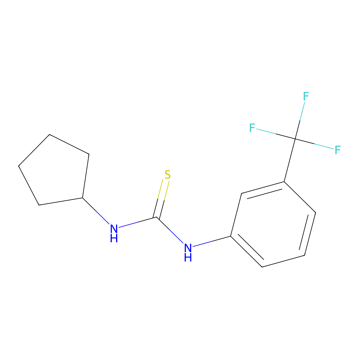 1-Cyclopentyl-3-[3-(trifluoromethyl)phenyl]thiourea molecular structure, CAS 428828-01-7