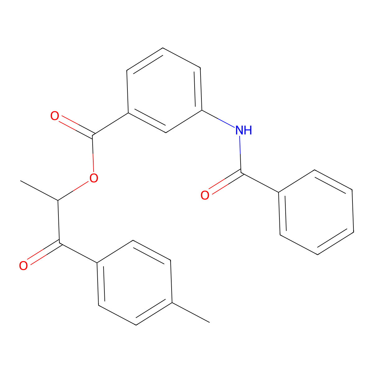 [1-(4-Methylphenyl)-1-oxopropan-2-yl] 3-benzamidobenzoate molecular structure, CAS 428828-42-6