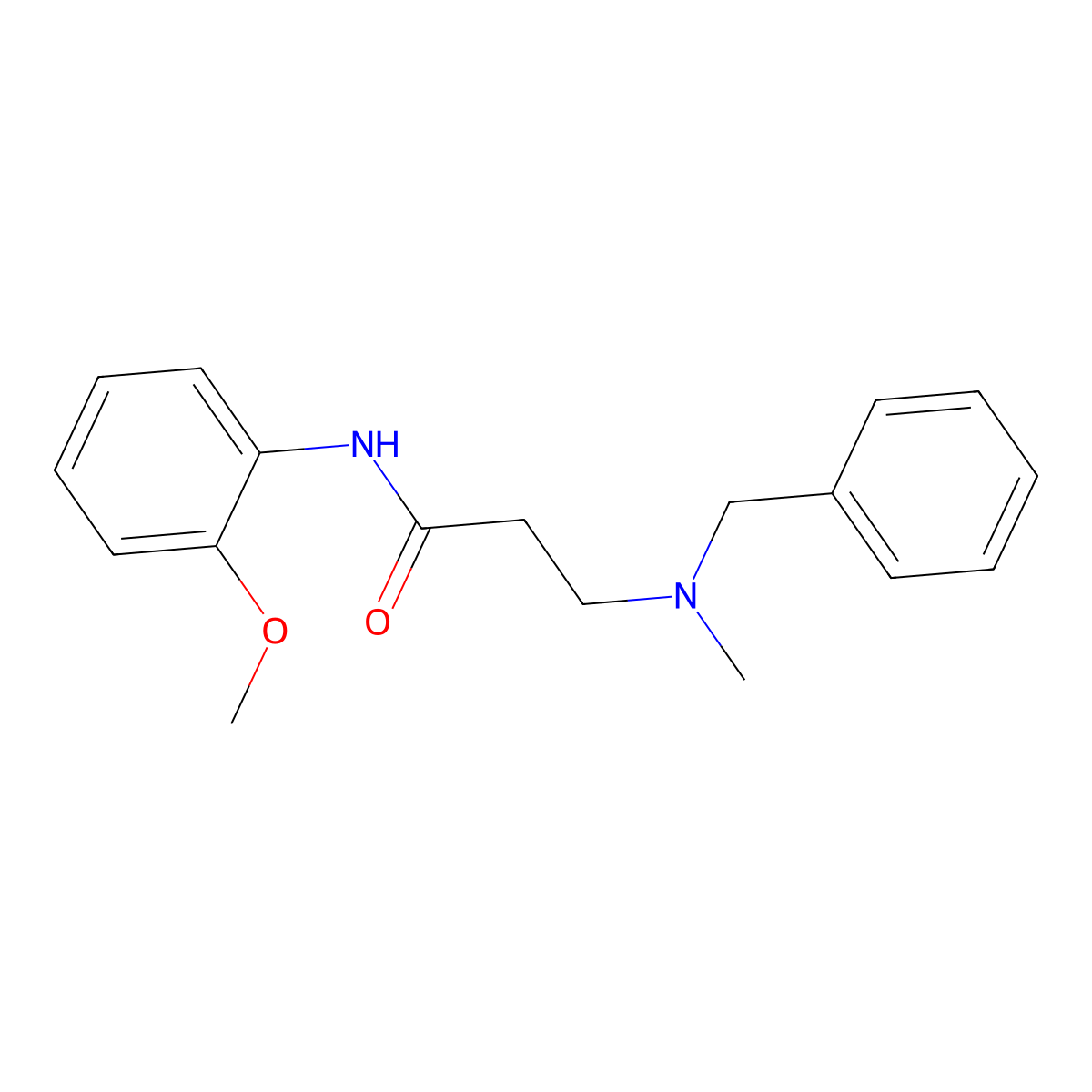 3-[benzyl(methyl)amino]-N-(2-methoxyphenyl)propanamide molecular structure, CAS 428828-58-4