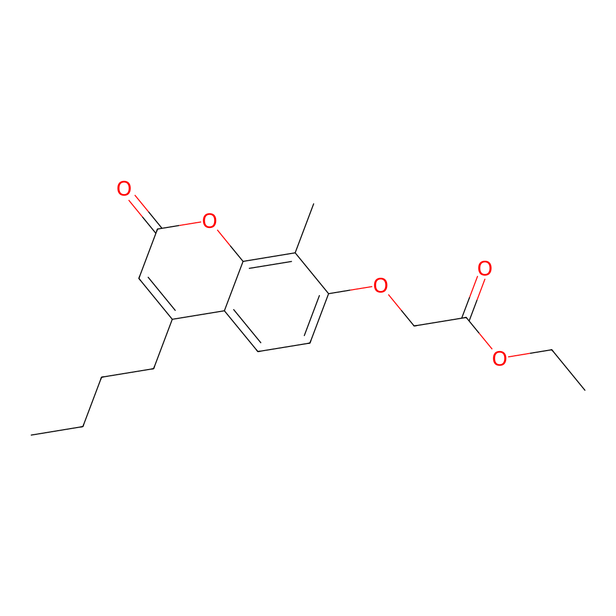 ethyl [(4-butyl-8-methyl-2-oxo-2H-chromen-7-yl)oxy]acetate molecular structure, CAS 428828-64-2