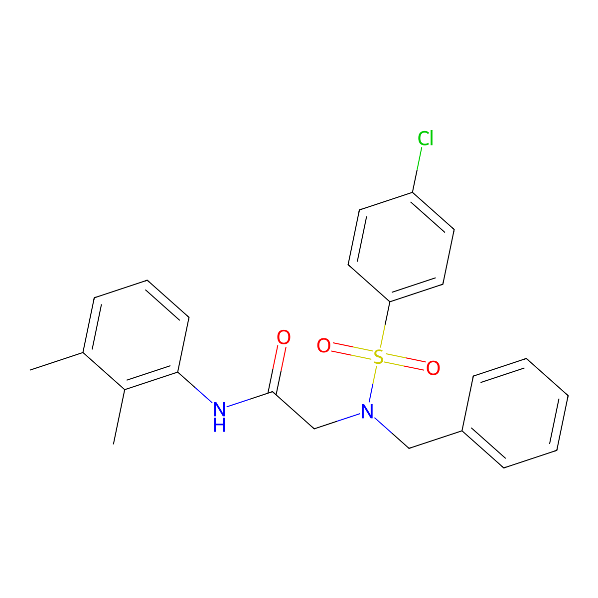 2-[benzyl-(4-chlorophenyl)sulfonylamino]-N-(2,3-dimethylphenyl)acetamide molecular structure, CAS 428828-69-7
