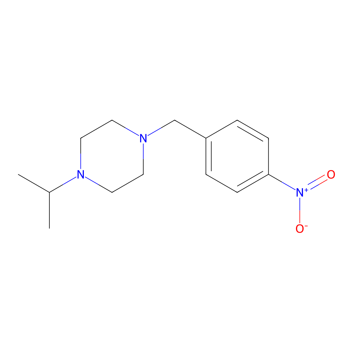1-Isopropyl-4-(4-nitrobenzyl)piperazine molecular structure, CAS 428828-72-2