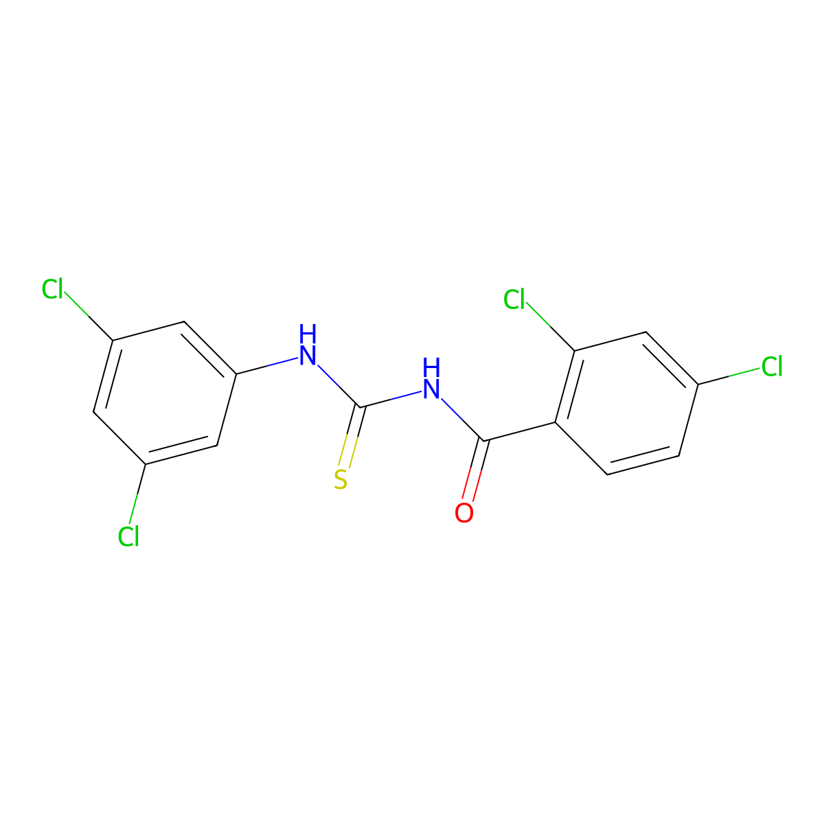 2,4-dichloro-N-[(3,5-dichlorophenyl)carbamothioyl]benzamide molecular structure, CAS 428828-91-5