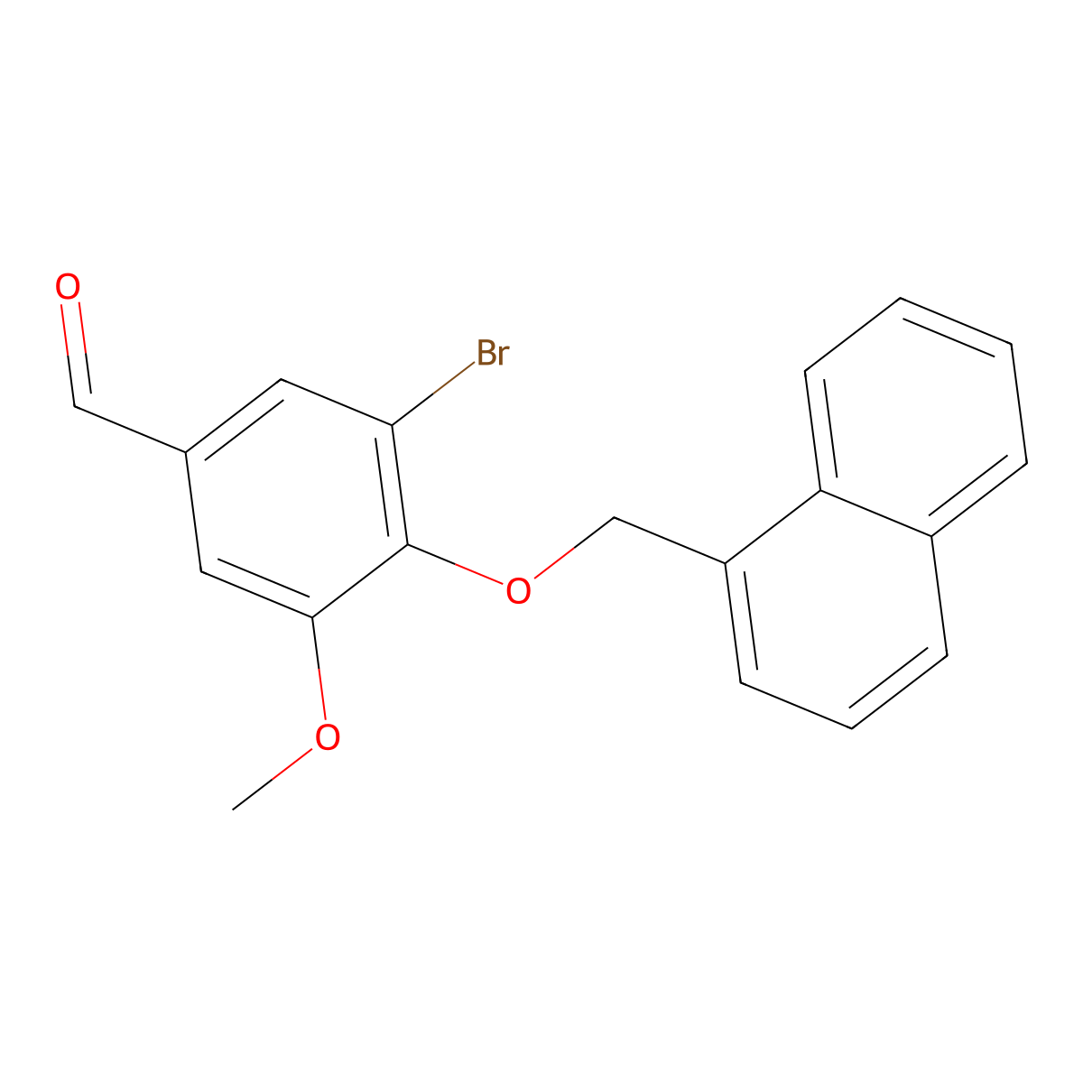 3-Bromo-5-methoxy-4-(naphthalen-1-ylmethoxy)benzaldehyde molecular structure, CAS 428829-02-1