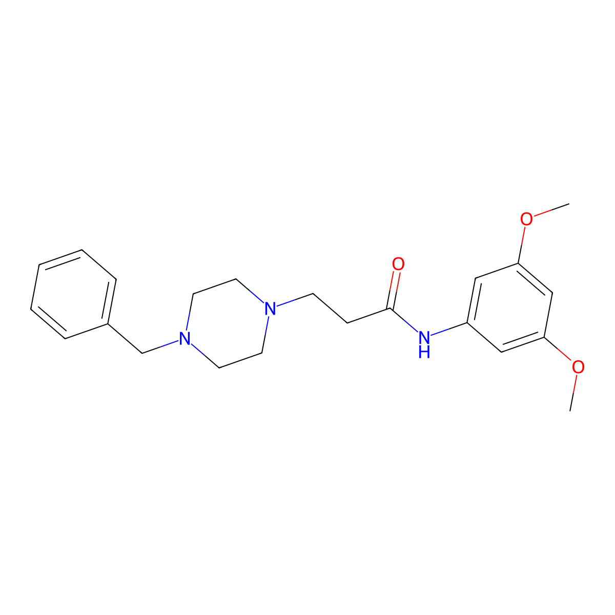 3-(4-benzylpiperazin-1-yl)-N-(3,5-dimethoxyphenyl)propanamide molecular structure, CAS 428829-39-4