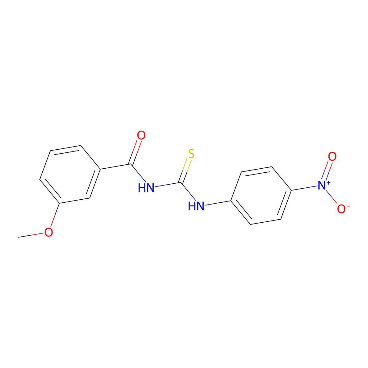 3-methoxy-N-[(4-nitrophenyl)carbamothioyl]benzamide molecular structure, CAS 428829-92-9