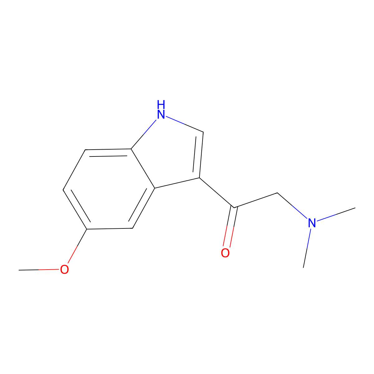 2-(dimethylamino)-1-(5-methoxy-1H-indol-3-yl)ethanone molecular structure, CAS 42883-65-8