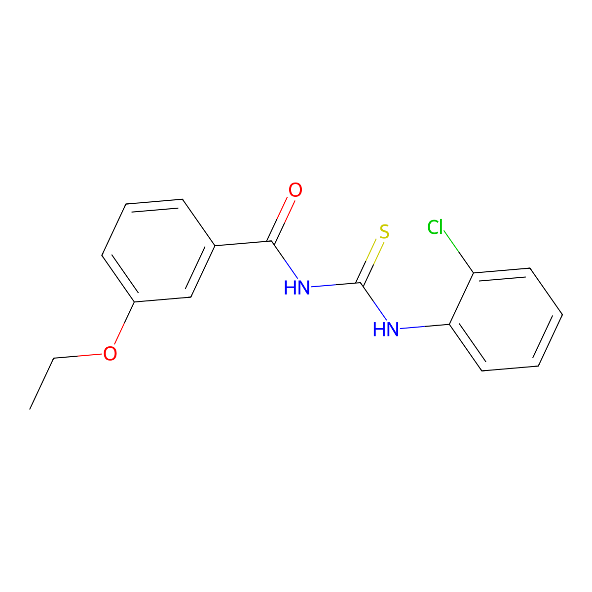 N-[(2-chlorophenyl)carbamothioyl]-3-ethoxybenzamide molecular structure, CAS 428830-05-1