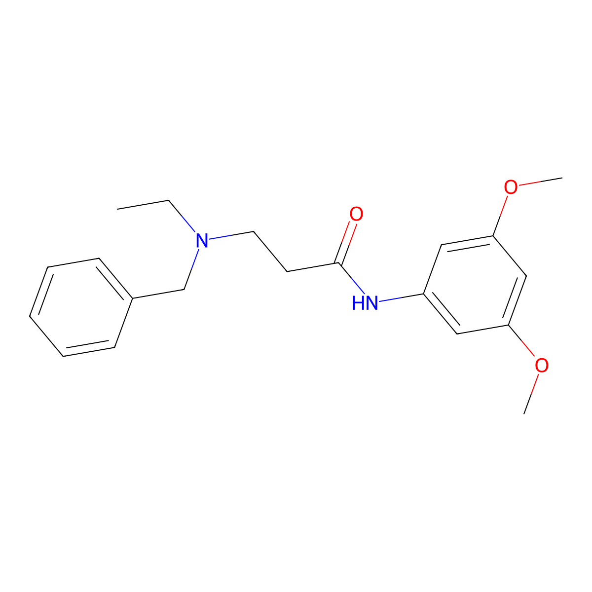3-[benzyl(ethyl)amino]-N-(3,5-dimethoxyphenyl)propanamide molecular structure, CAS 428830-16-4