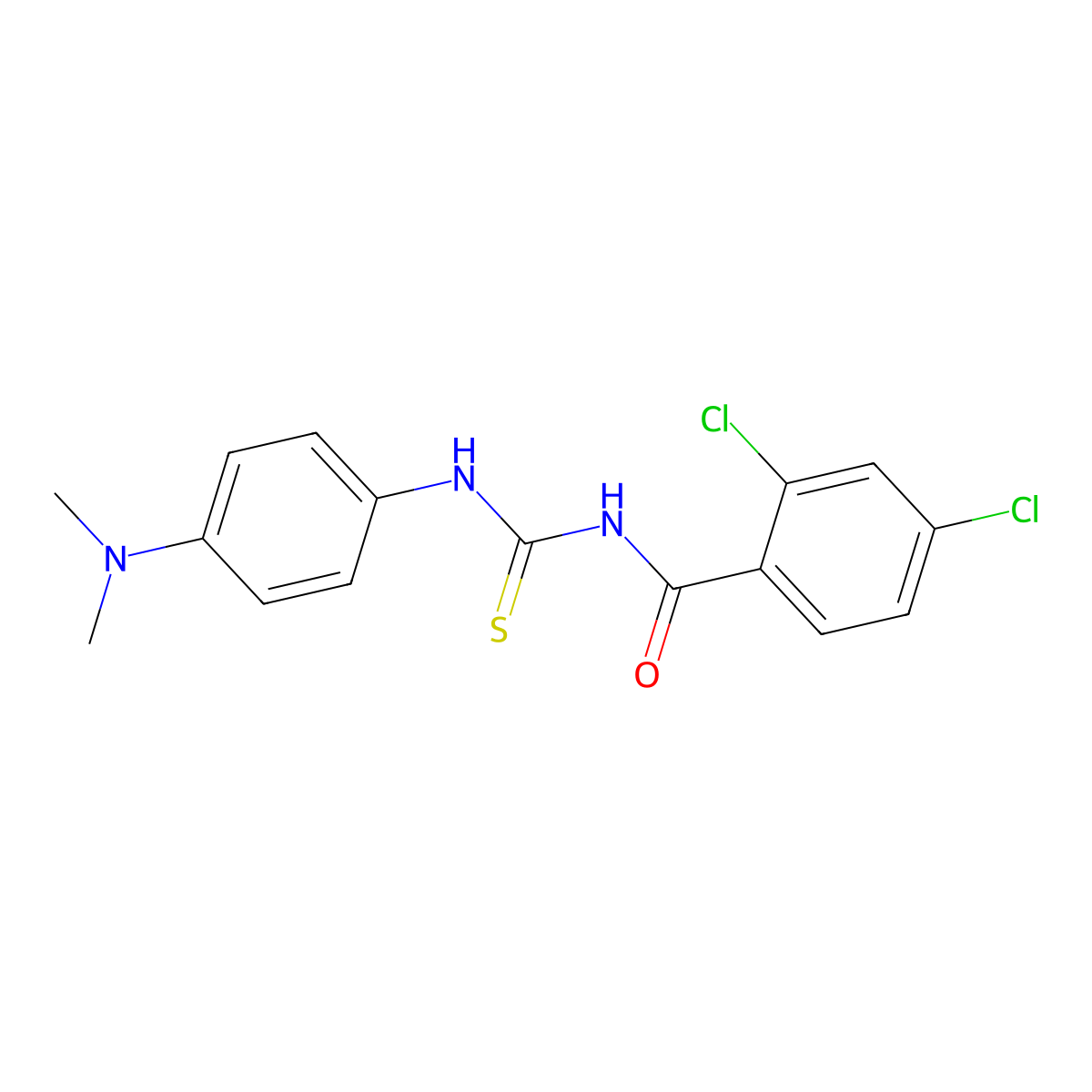 2,4-dichloro-N-{[4-(dimethylamino)phenyl]carbamothioyl}benzamide molecular structure, CAS 428830-39-1