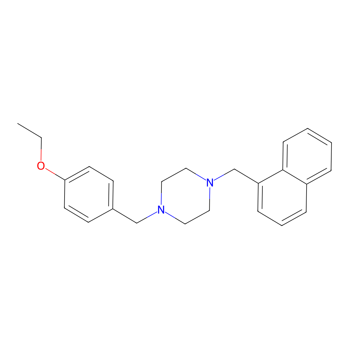 1-[(4-Ethoxyphenyl)methyl]-4-(naphthalen-1-ylmethyl)piperazine molecular structure, CAS 428830-53-9