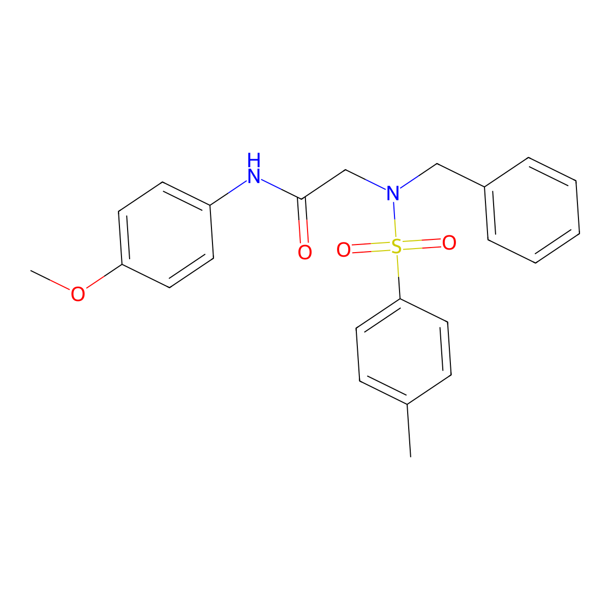 2-[benzyl-(4-methylphenyl)sulfonylamino]-N-(4-methoxyphenyl)acetamide molecular structure, CAS 428830-65-3