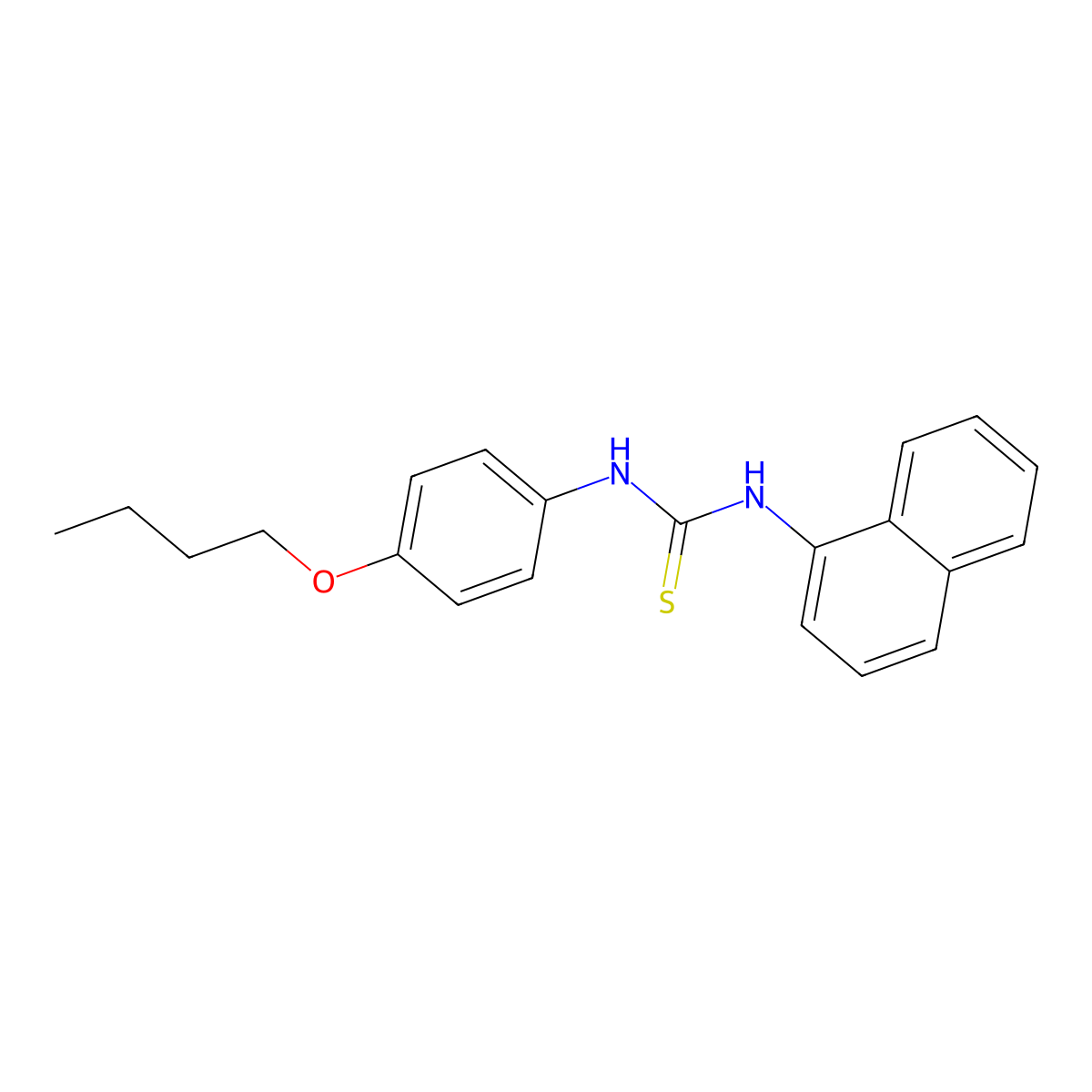 1-(4-Butoxyphenyl)-3-naphthalen-1-ylthiourea molecular structure, CAS 428830-73-3