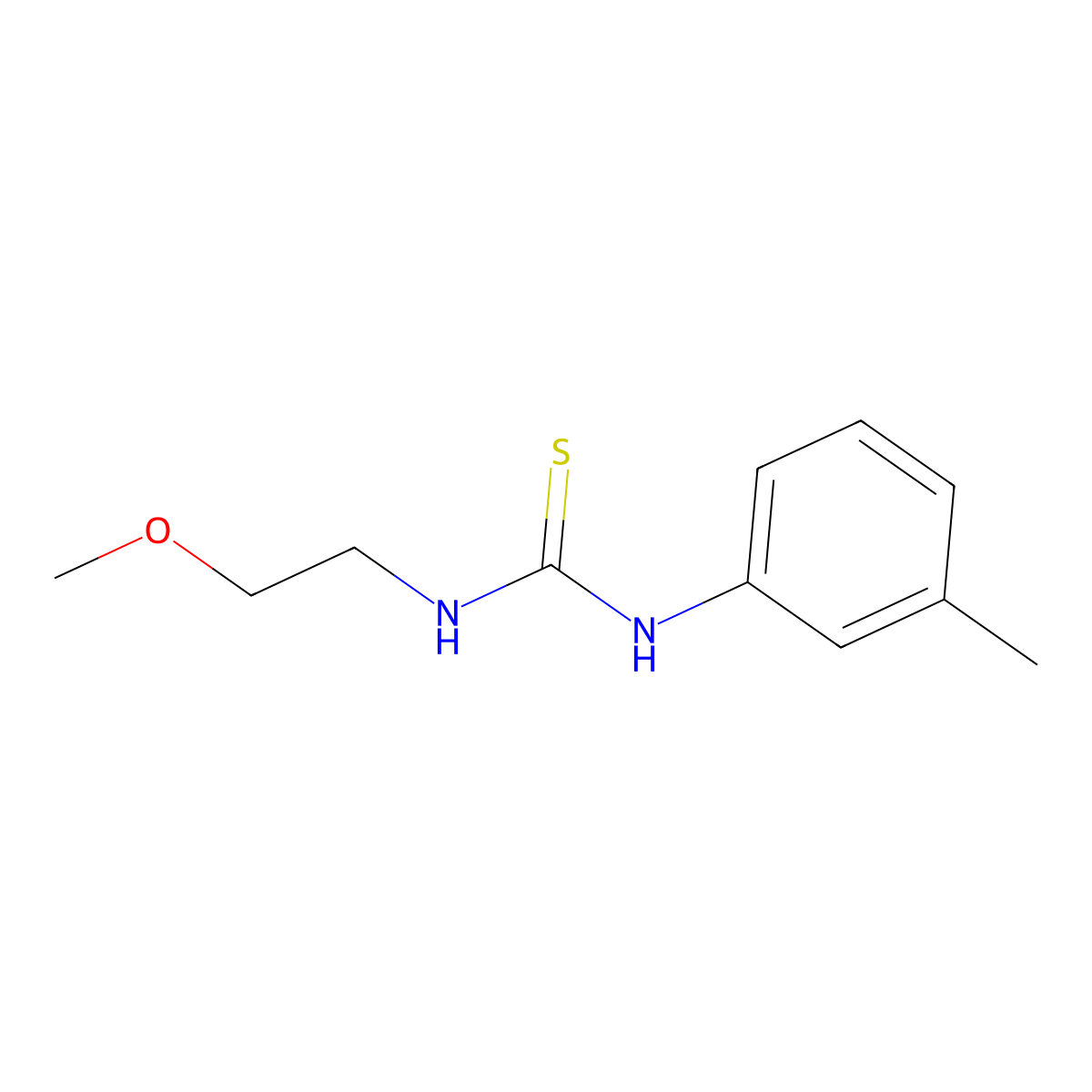 1-(2-Methoxyethyl)-3-(3-methylphenyl)thiourea molecular structure, CAS 428831-08-7