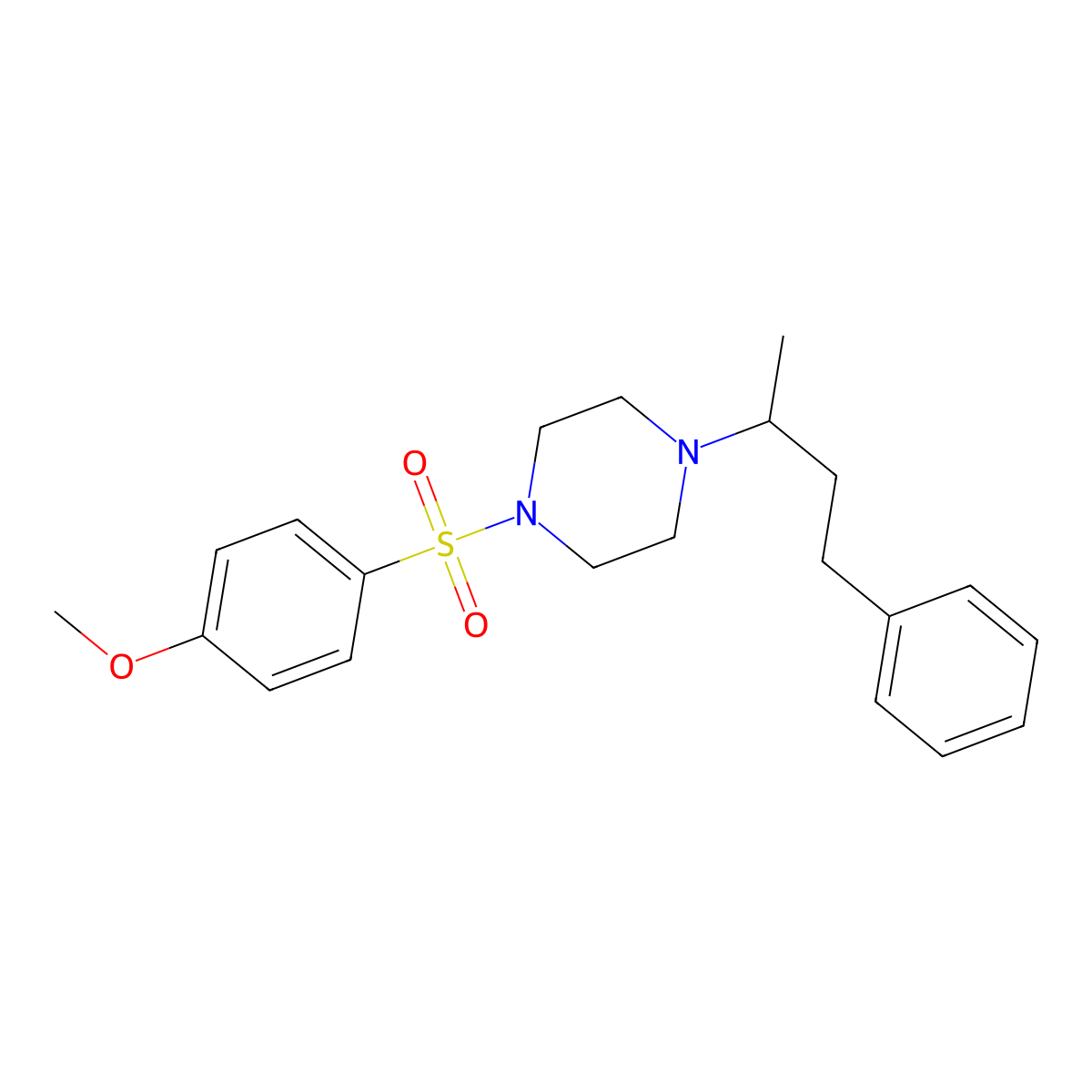 1-(4-Methoxyphenyl)sulfonyl-4-(4-phenylbutan-2-yl)piperazine molecular structure, CAS 428831-28-1