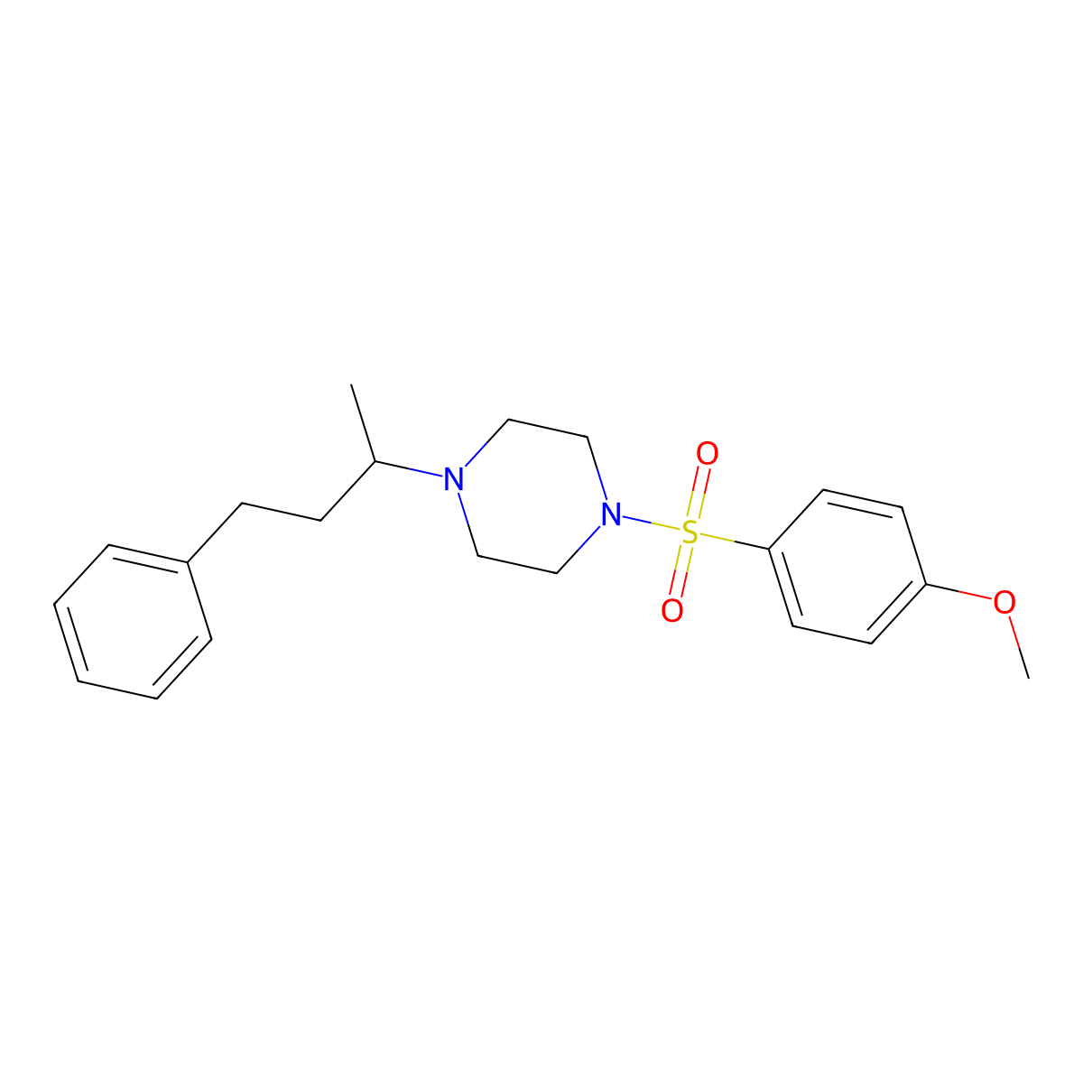 1-(4-Methoxyphenyl)sulfonyl-4-(4-phenylbutan-2-yl)piperazine molecular structure, CAS 428831-28-1